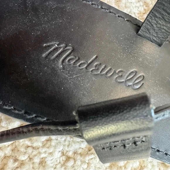 10 Madewell black strappy sandals lace up - Picture 8 of 8